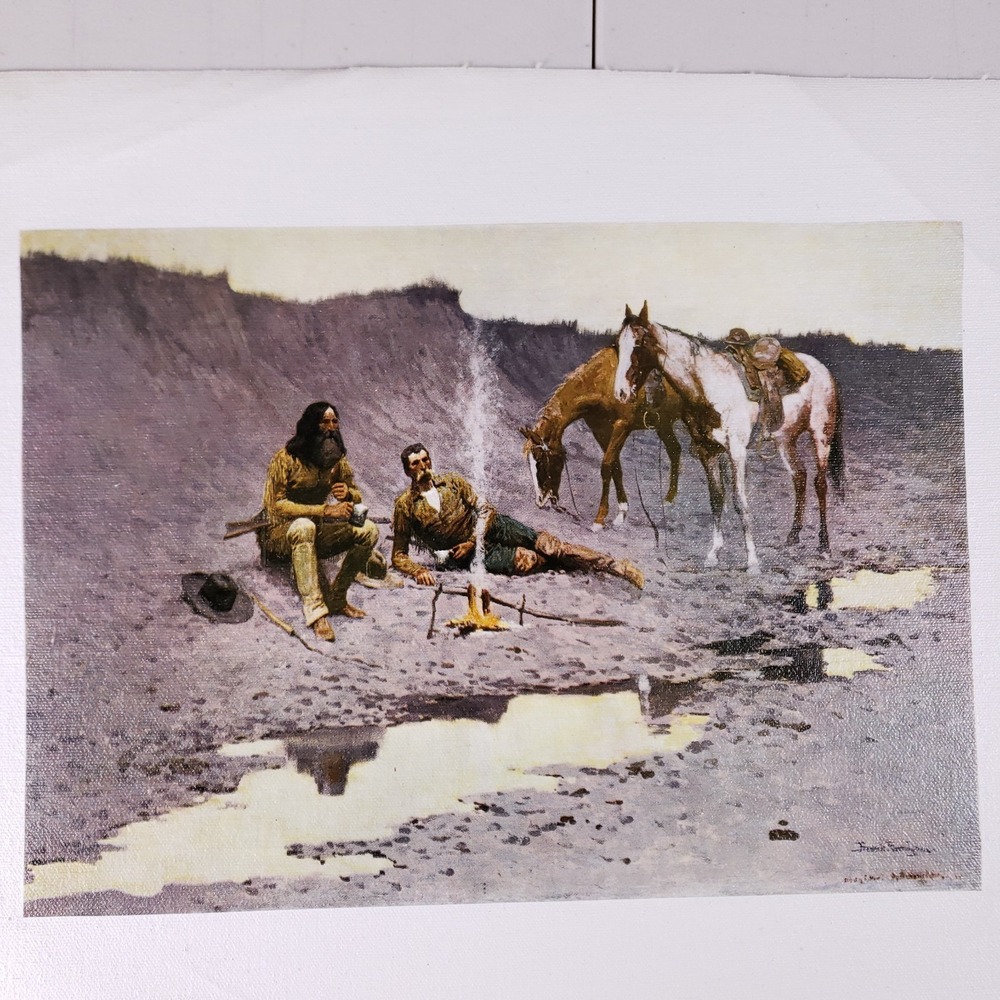 Frederic Remington Western Campfire Art Print 14x11‎ Multicolor